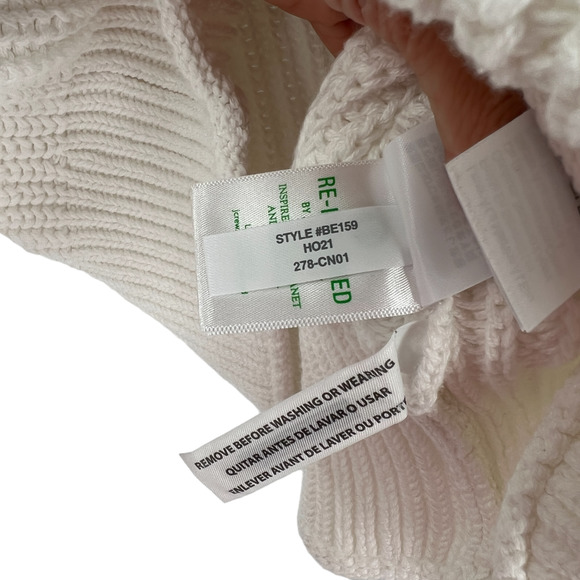 J. Crew Relaxed Rollneck Knit Cotton Sweater in White BE159 - Picture 8 of 9